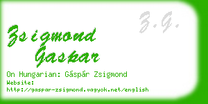zsigmond gaspar business card